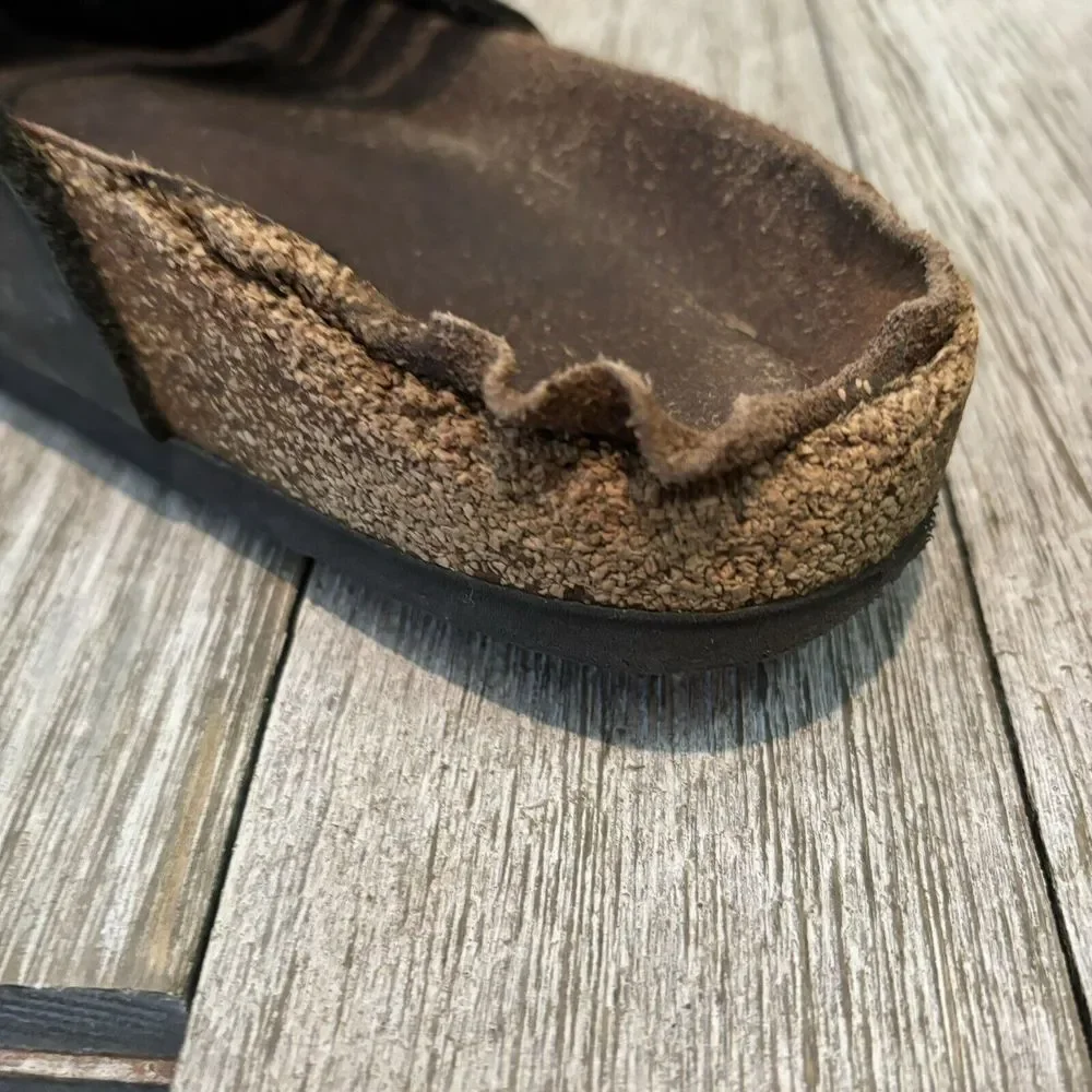 Birkenstock‎ Womens Granada Soft Habana Black Leather Sandals Size 40 US 9